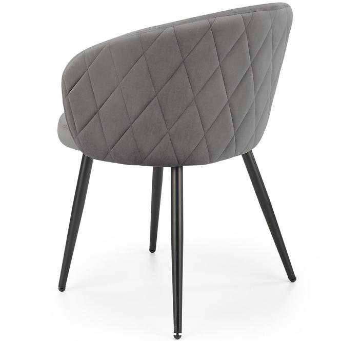 Stolička K430 Velvet/Kov Šedá,4