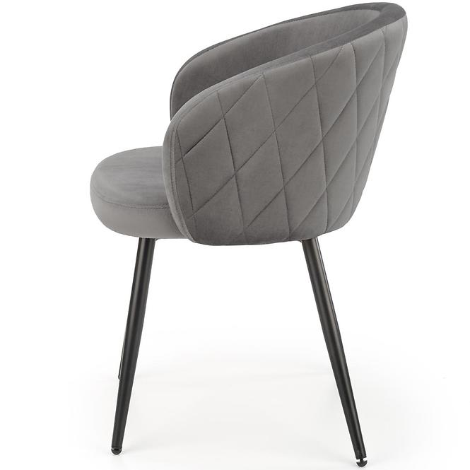 Stolička K430 Velvet/Kov Šedá