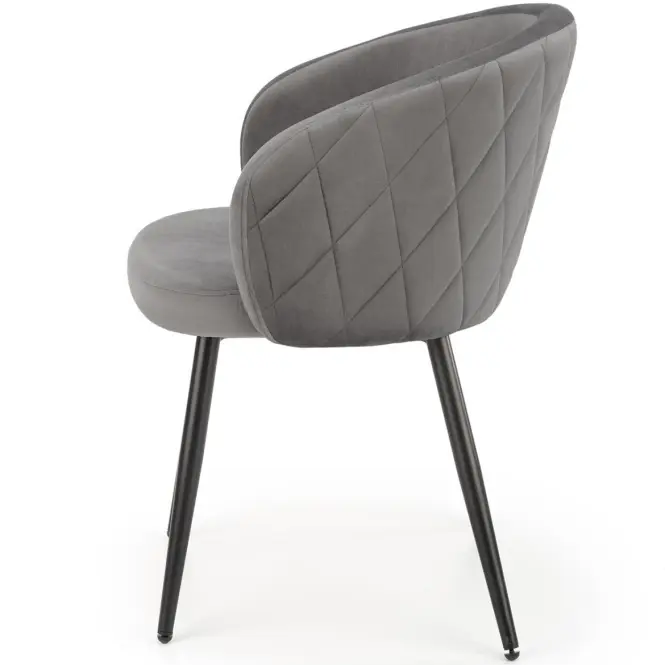 Stolička K430 Velvet/Kov Šedá,5