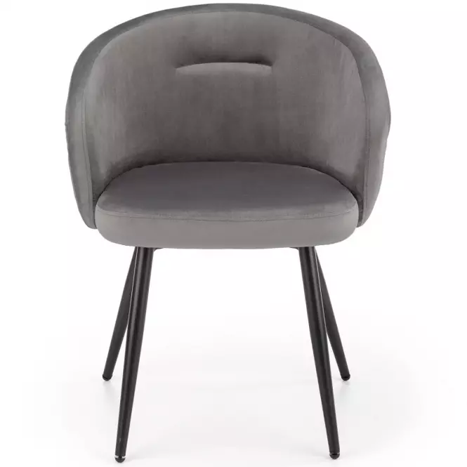 Stolička K430 Velvet/Kov Šedá