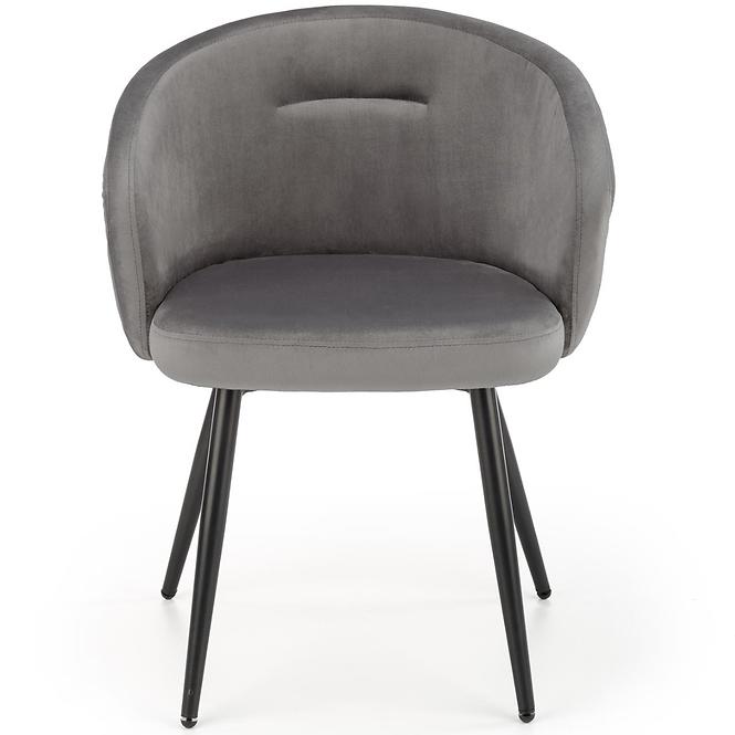 Stolička K430 Velvet/Kov Šedá