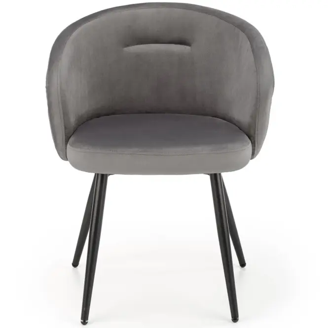 Stolička K430 Velvet/Kov Šedá,6