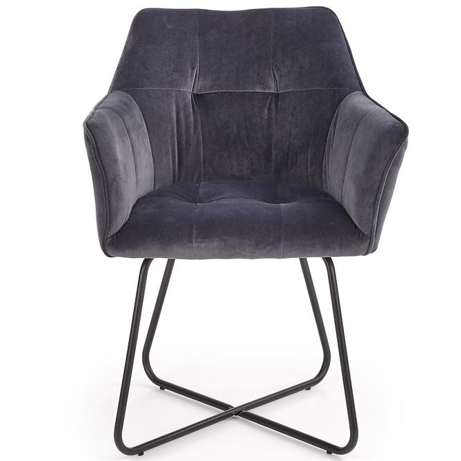 Stolička K377 Velvet/Kov Šedá