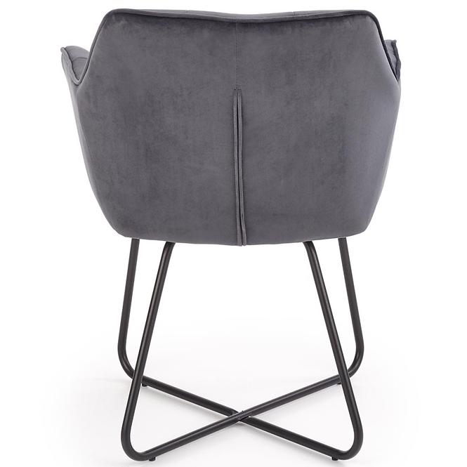 Stolička K377 Velvet/Kov Šedá