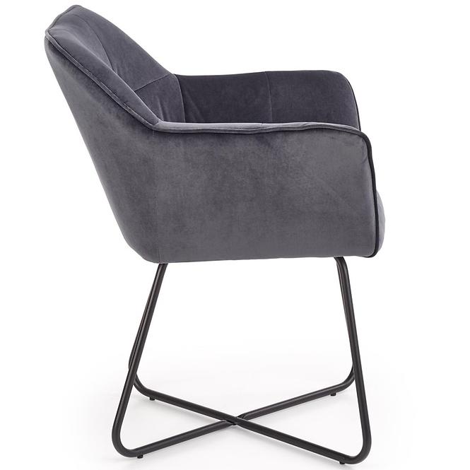 Stolička K377 Velvet/Kov Šedá,4