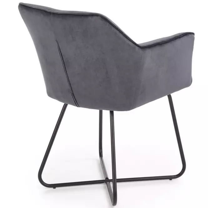 Stolička K377 Velvet/Kov Šedá