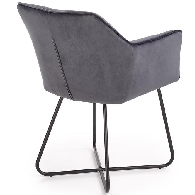 Stolička K377 Velvet/Kov Šedá