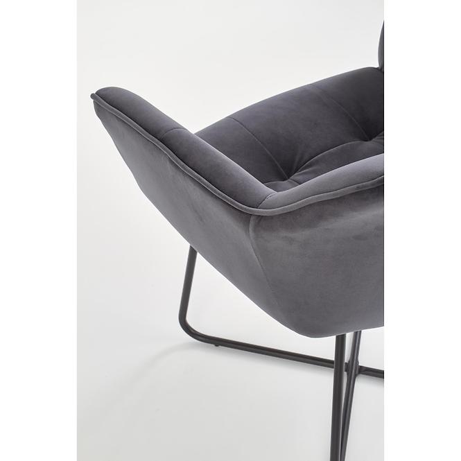 Stolička K377 Velvet/Kov Šedá