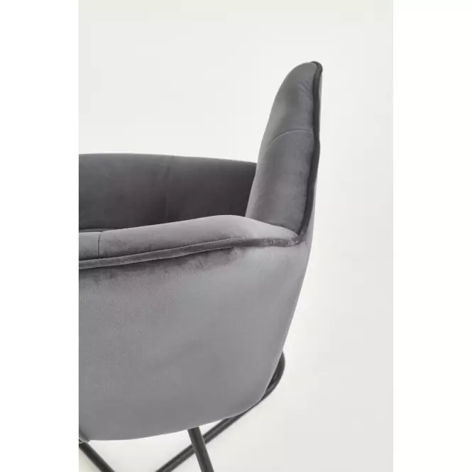 Stolička K377 Velvet/Kov Šedá