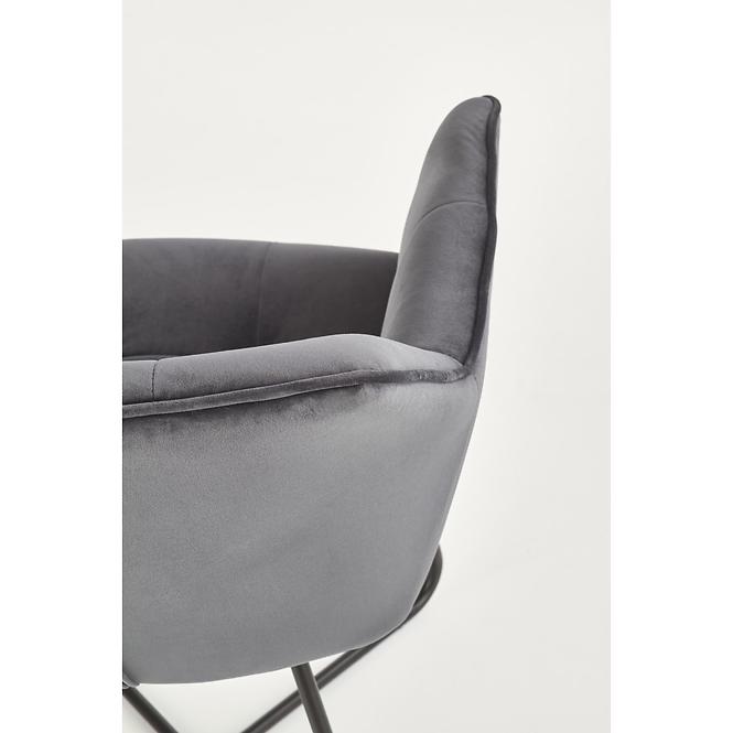 Stolička K377 Velvet/Kov Šedá