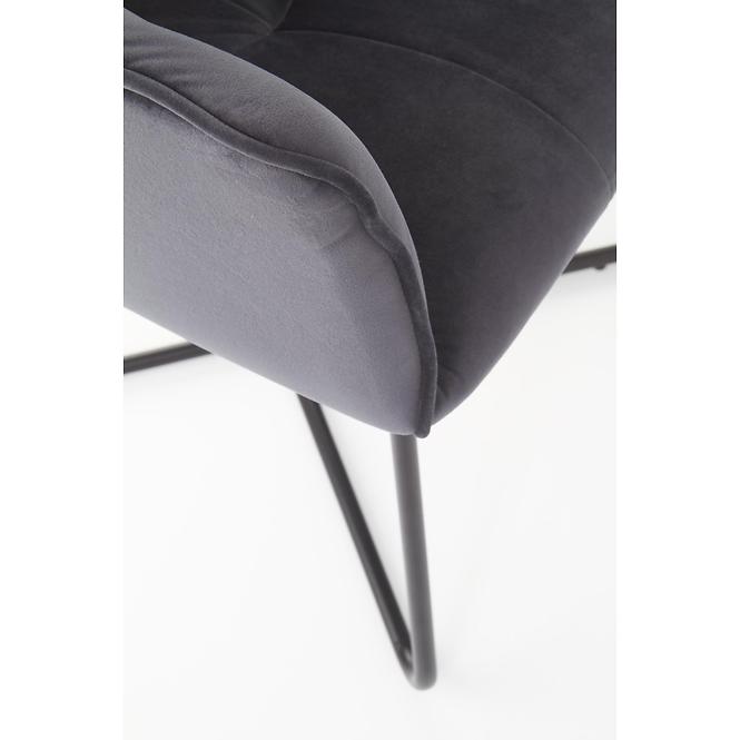 Stolička K377 Velvet/Kov Šedá