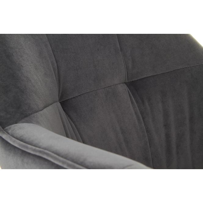 Stolička K377 Velvet/Kov Šedá