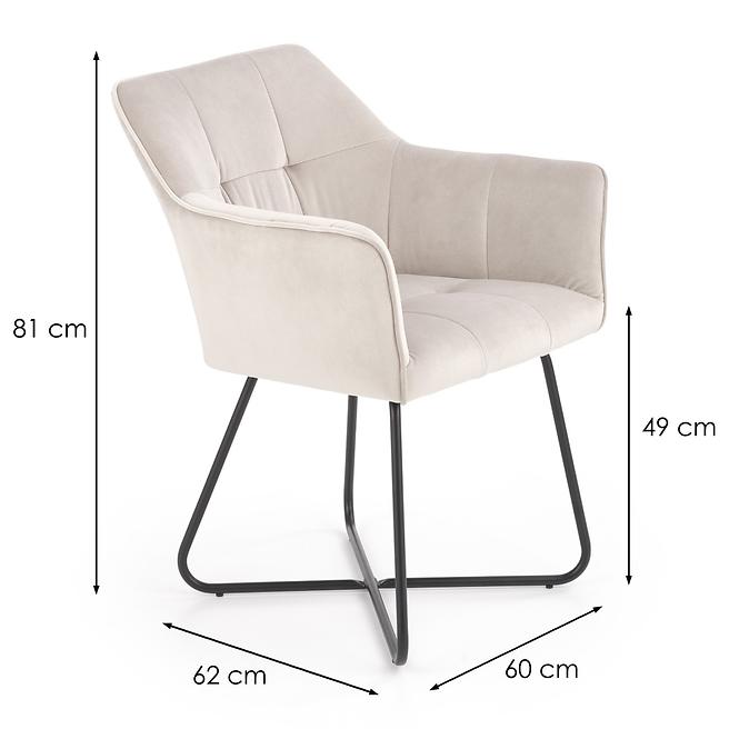 Stolička K377 Velvet/Kov Bez