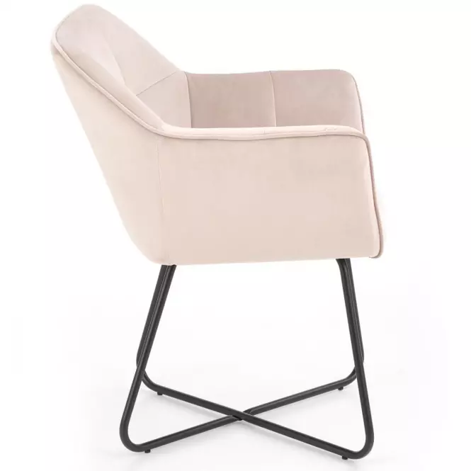 Stolička K377 Velvet/Kov Bez,4