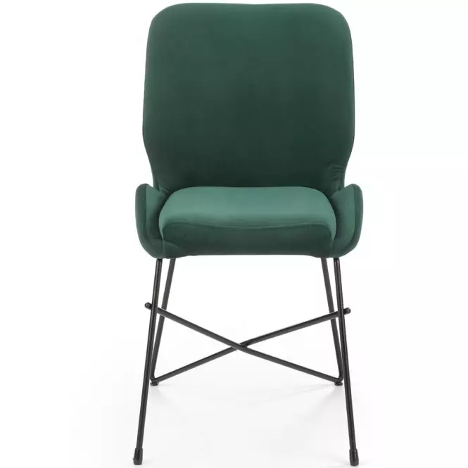 Stolička K454 Velvet/Kov Tmavozelený