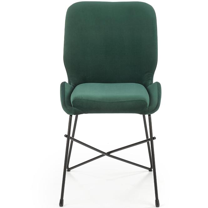 Stolička K454 Velvet/Kov Tmavozelený