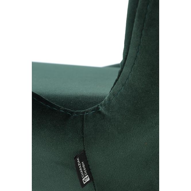 Stolička K454 Velvet/Kov Tmavozelený