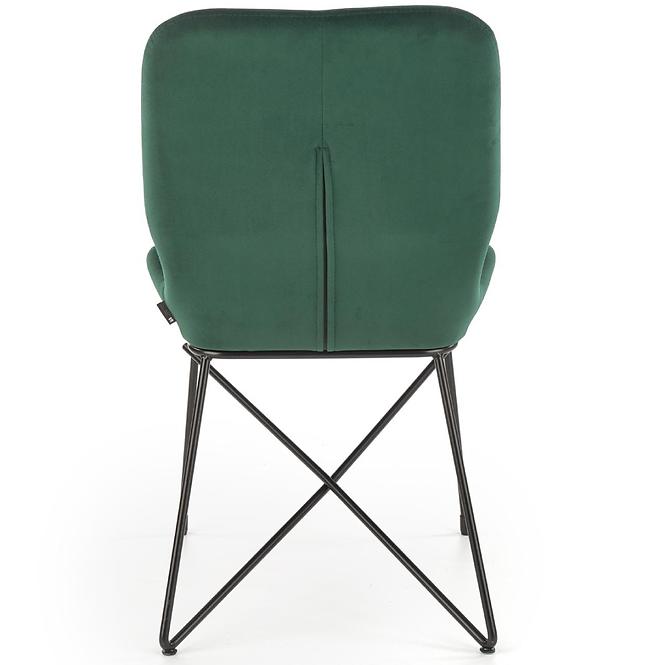 Stolička K454 Velvet/Kov Tmavozelený
