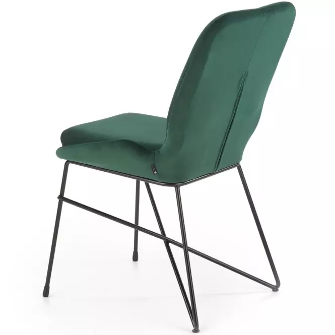 Stolička K454 Velvet/Kov Tmavozelený