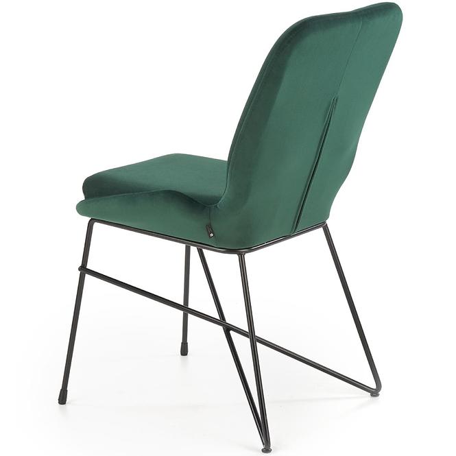 Stolička K454 Velvet/Kov Tmavozelený