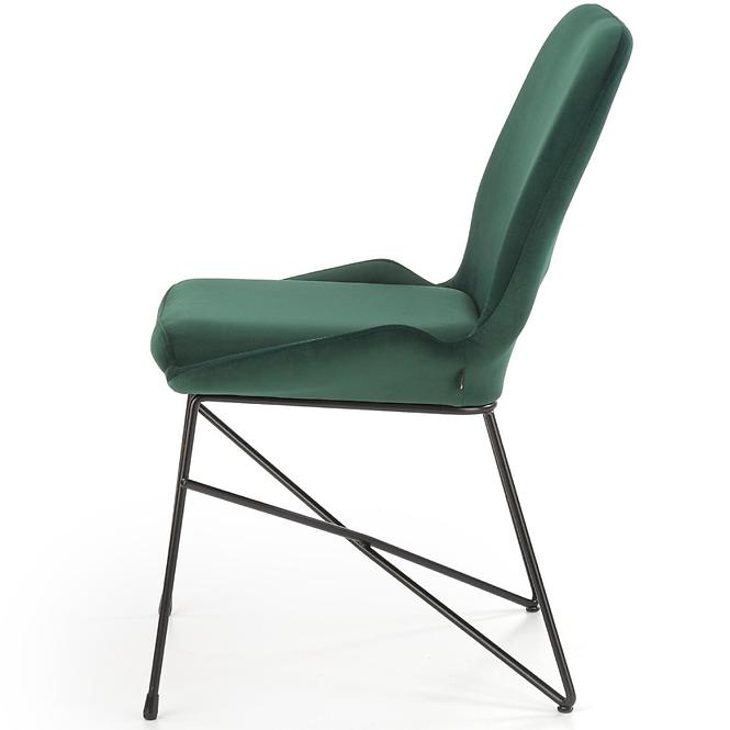 Stolička K454 Velvet/Kov Tmavozelený