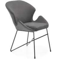 Stolička K458 Velvet/Kov Šedá