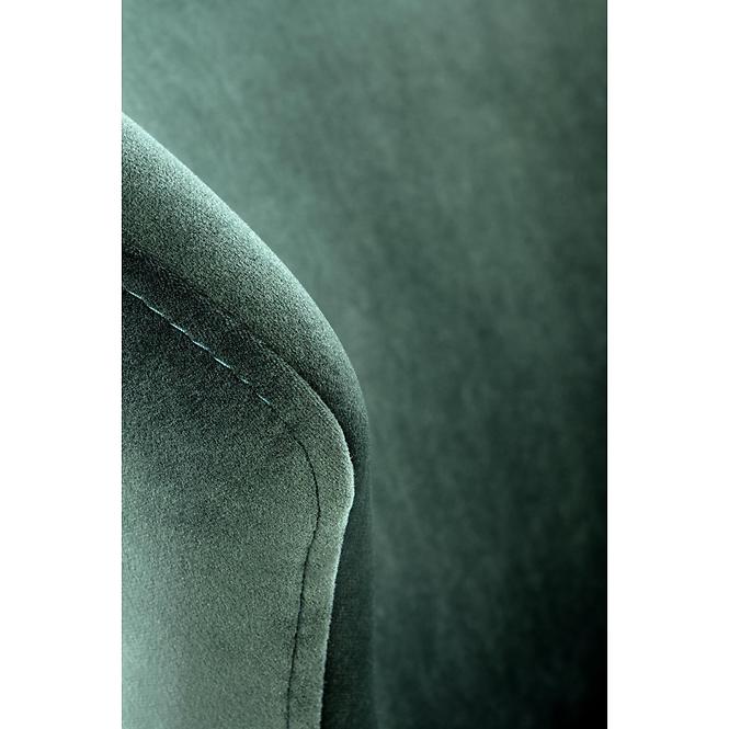 Stolička K458 Velvet/Kov Tmavozelený