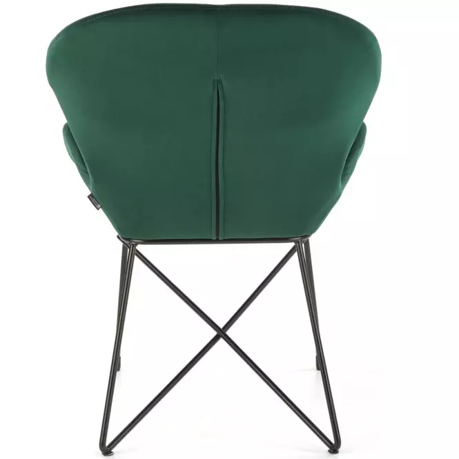 Stolička K458 Velvet/Kov Tmavozelený