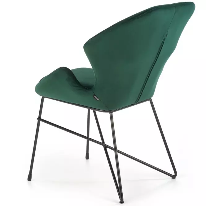 Stolička K458 Velvet/Kov Tmavozelený