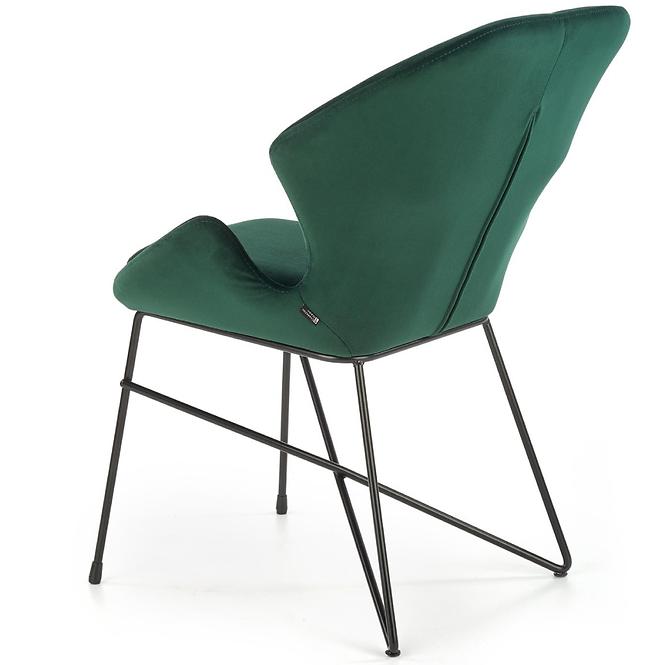 Stolička K458 Velvet/Kov Tmavozelený