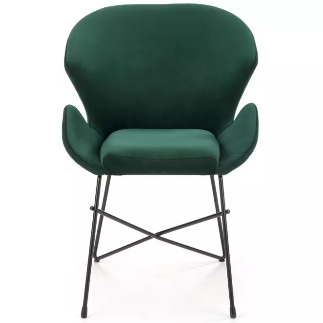 Stolička K458 Velvet/Kov Tmavozelený