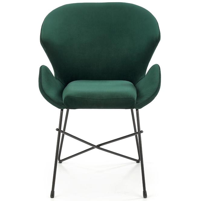 Stolička K458 Velvet/Kov Tmavozelený