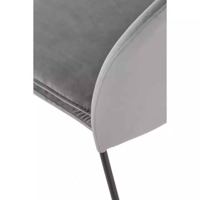 Stolička K443 Velvet/Kov Šedá