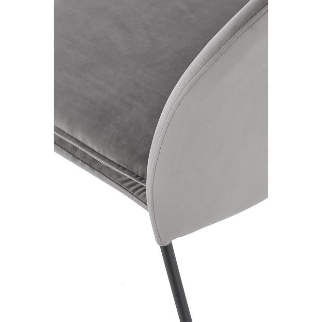Stolička K443 Velvet/Kov Šedá