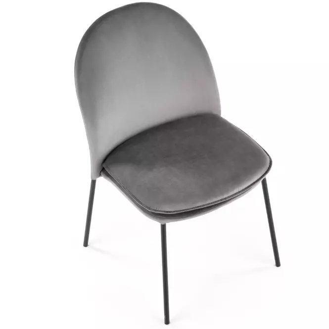Stolička K443 Velvet/Kov Šedá
