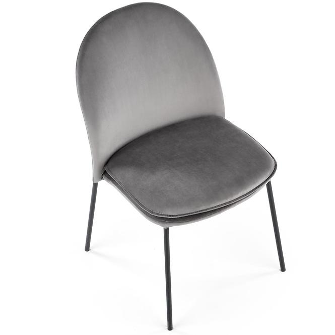 Stolička K443 Velvet/Kov Šedá