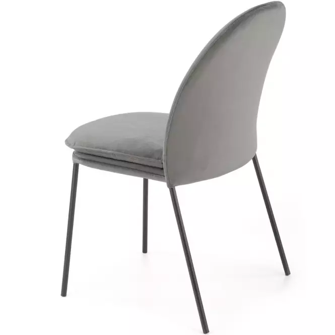 Stolička K443 Velvet/Kov Šedá