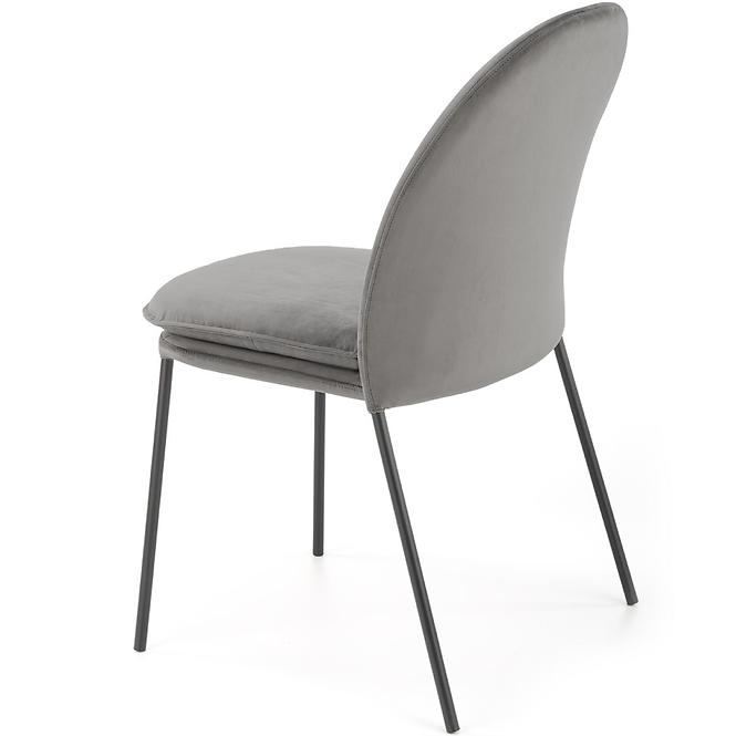 Stolička K443 Velvet/Kov Šedá