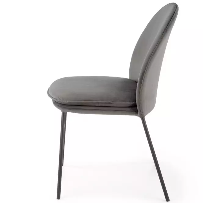 Stolička K443 Velvet/Kov Šedá
