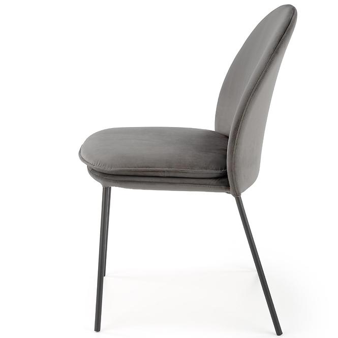 Stolička K443 Velvet/Kov Šedá