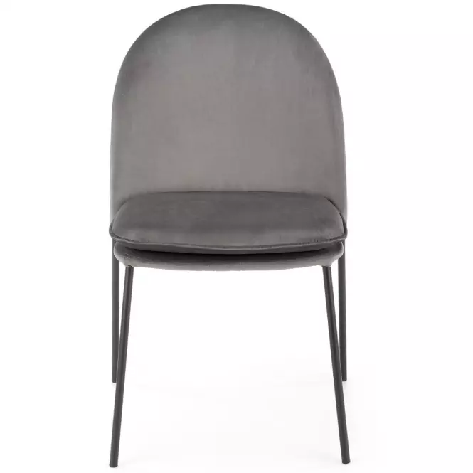 Stolička K443 Velvet/Kov Šedá