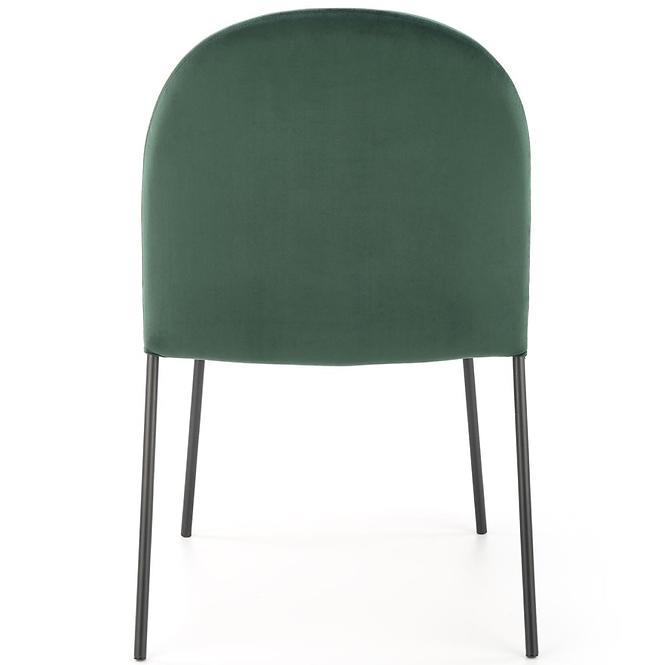 Stolička K443 Velvet/Kov Tmavozelený