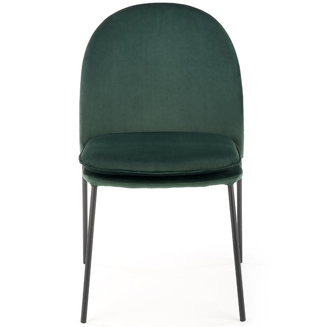 Stolička K443 Velvet/Kov Tmavozelený