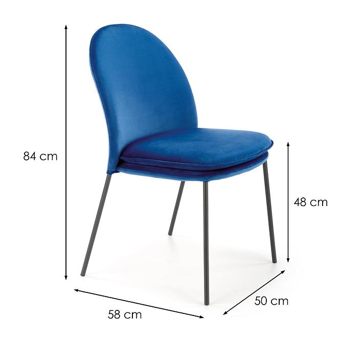 Stolička K443 Velvet/Kov Granát