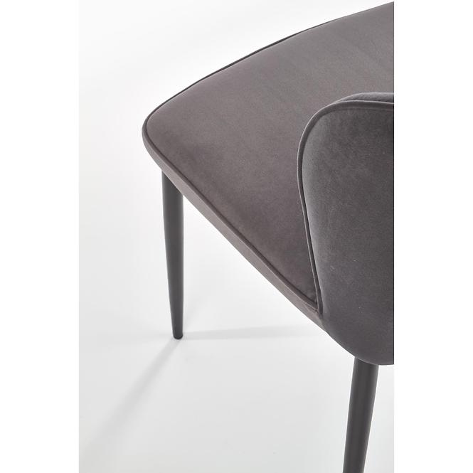 Stolička K399 Velvet/Kov Šedá