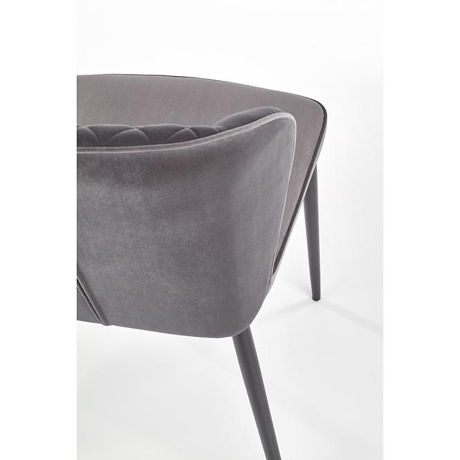 Stolička K399 Velvet/Kov Šedá