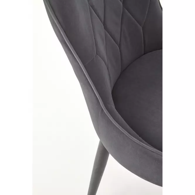 Stolička K366 Velvet/Kov Šedá