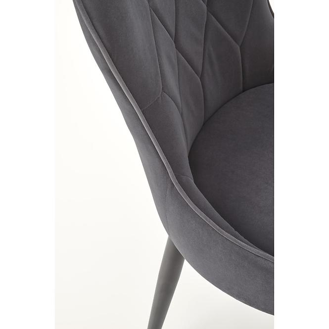 Stolička K366 Velvet/Kov Šedá