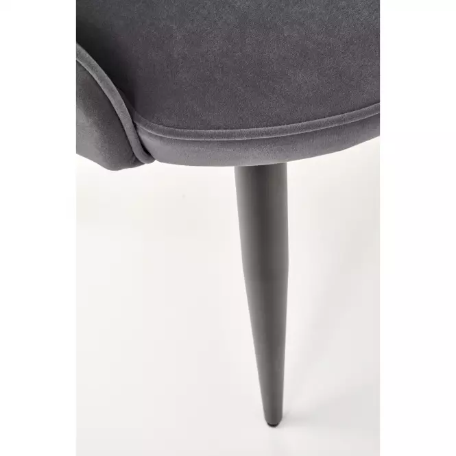 Stolička K366 Velvet/Kov Šedá