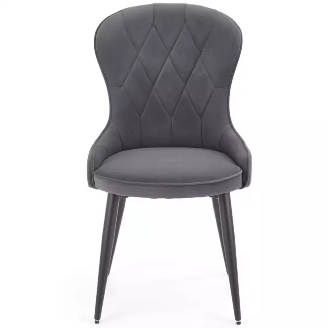 Stolička K366 Velvet/Kov Šedá